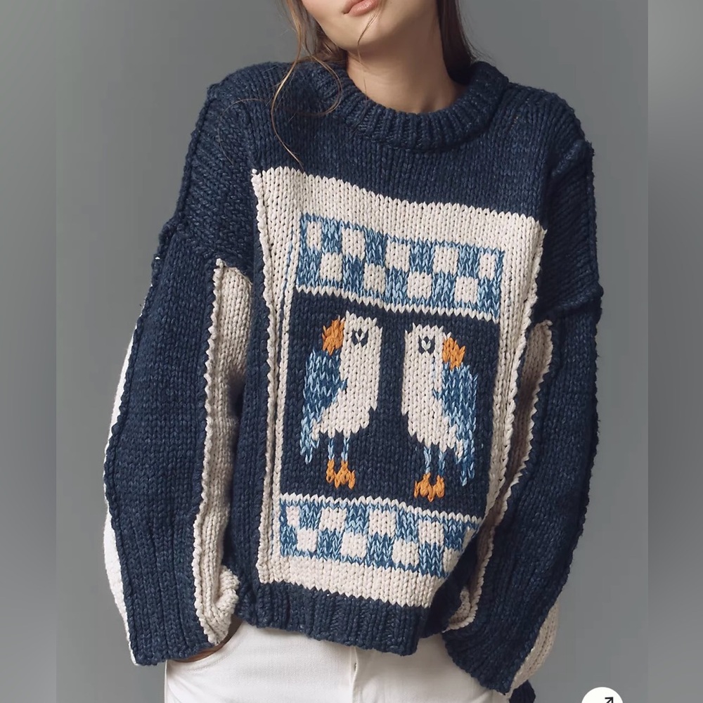 Anthropologie - Pilcro Chunky Crew Neck Knit Sweater - XXS size - NWT